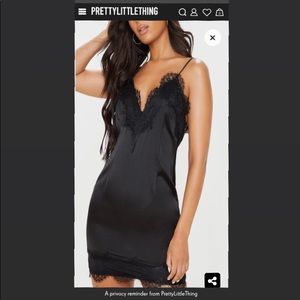 PrettyLittleThing Black Lace Dress